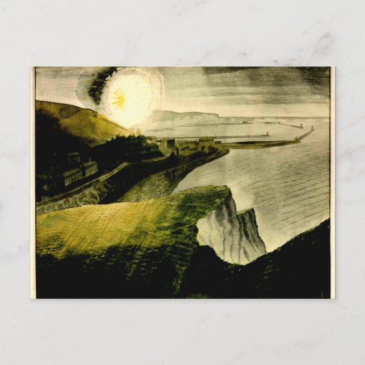 Eric Ravilious - Shelling by Night, fijne kunst Briefkaart (Voorkant)