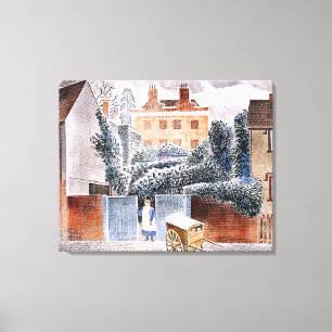 Eric Ravilious, The Vicarage, magisch realisme, Canvas Afdruk