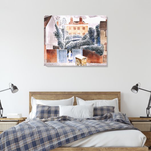 Eric Ravilious, The Vicarage, magisch realisme, Canvas Afdruk (Insitu (Slaapkamer))