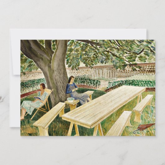Eric Ravilious - Twee vrouwen in een tuin, Kaart (Voorkant)