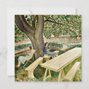 Eric Ravilious - Twee vrouwen in een tuin, mooie k Kaart