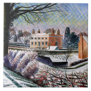 Eric Ravilious, Vicarage in Winter Tegeltje