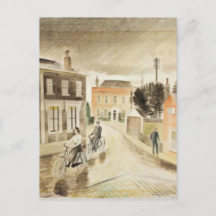 Eric Ravilious - Village Street, fijne kunst Briefkaart