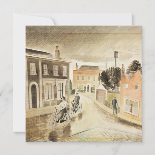 Eric Ravilious - Village Street, fijne kunst Kaart (Voorkant)