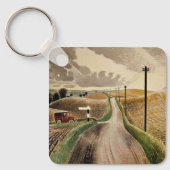 Eric Ravilious--Wiltshire Landschap, Sleutelhanger (Voorkant)
