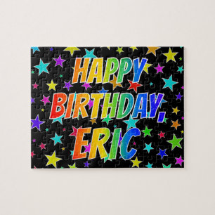 "ERIC" Voornaam, afgekort "HAPPY BIRTHDAY" Legpuzzel