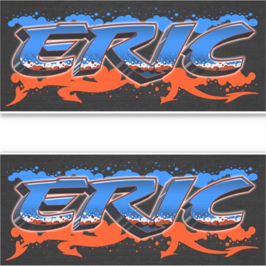 Eric Vorname Name Graffiti Aufkleber Sticker (Voorkant)