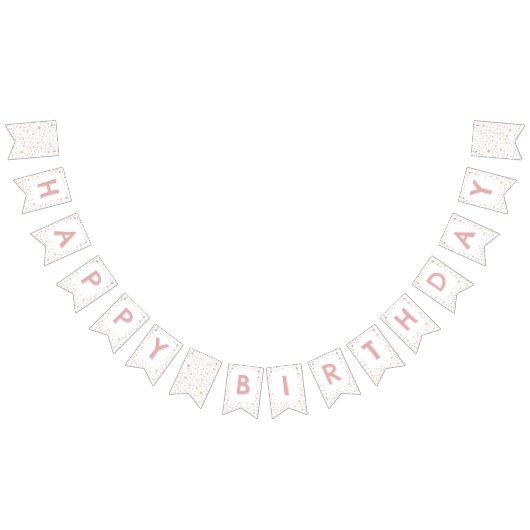 Erica Confetti Waterverf Stippen Bunting Flag Vlaggetjes (Alle)