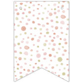 Erica Confetti Waterverf Stippen Bunting Flag Vlaggetjes (Eerste vlag)