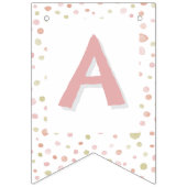 Erica Confetti Waterverf Stippen Bunting Flag Vlaggetjes (Derde vlag)