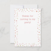 Erica Confetti Waterverf Stippen Dank u kaart (Achterkant)