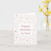 Erica Confetti Waterverf Stippen Verjaardag Kaart (Gele Bloem)