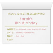 Erica Confetti Waterverf Stippen Verjaardag Uitnod (Binnen Horizontaal (Onder))