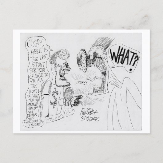 Erica Crooks Comics : Game Show scam Feestdagenkaart (Voorkant)