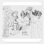 Erica Crooks Comics : Game Show scam Vierkante Sticker (Voorkant)