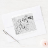Erica Crooks Comics : Game Show scam Vierkante Sticker (Envelop)