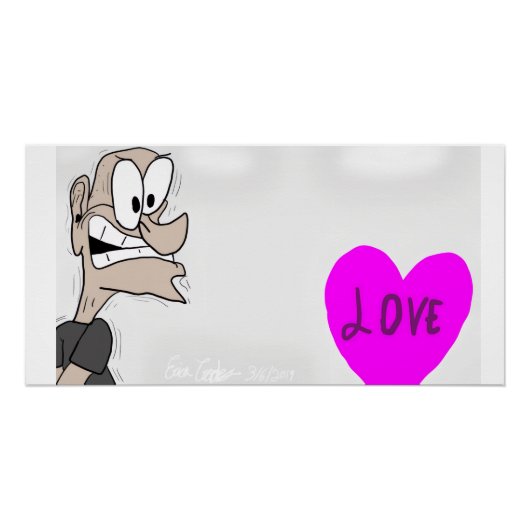 Erica Crooks Comics - Man fearing love Perfect Poster (Voorkant)