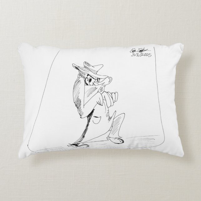 Erica Crooks Comics - sneaky villain man Accent Kussen (Voorkant)