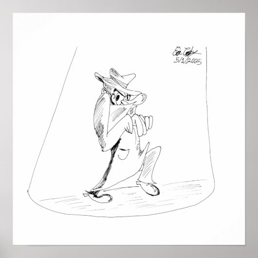 Erica Crooks Comics - sneaky villain man Poster (Voorkant)