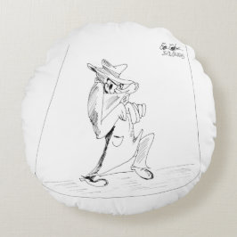 Erica Crooks Comics - sneaky villain man Rond Kussen