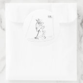 Erica Crooks Comics - sneaky villain man Ronde Sticker (Tas)