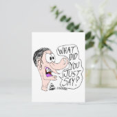 Erica Crooks Comics - Wat zei je net? Briefkaart (Staand voorkant)