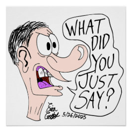 Erica Crooks Comics - What did you just say ? Perfect Poster