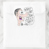 Erica Crooks Comics - What did you just say ? Vierkante Sticker (Tas)