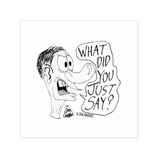 Erica Crooks Comics - What did you just say ? Zelfinktende Stempel (Design)