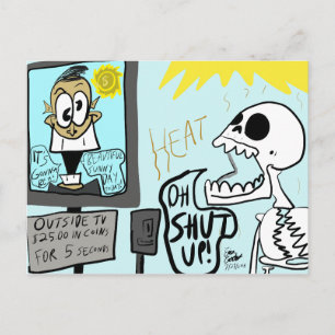 Erica Crooks Comics: Zomer hittegolf / donkere kom Briefkaart
