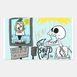 Erica Crooks Comics: Zomer hittegolf / donkere kom Rechthoekige Sticker