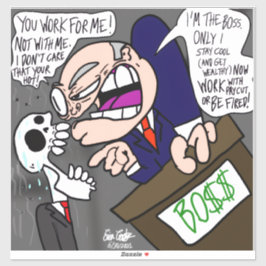 Erica Crooks Comics: Zomerbaan & Slechte Baas Sticker