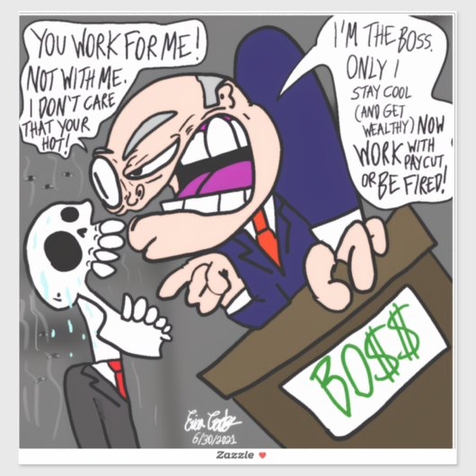 Erica Crooks Comics: Zomerbaan & Slechte Baas Sticker (Vel)