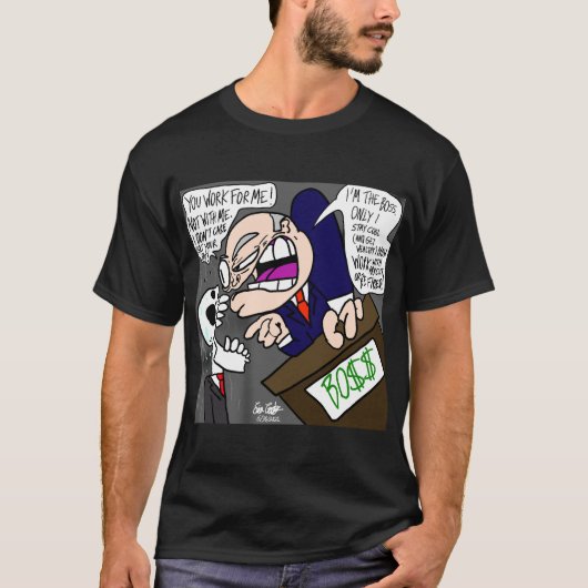 Erica Crooks Comics: Zomerbaan & Slechte Baas T-shirt (Voorkant)