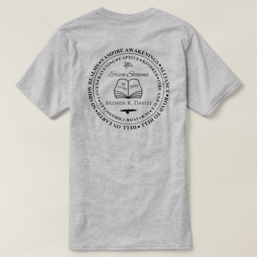 Erica Stevens Brenda K Davies 10 jaar Jubileum T-shirt (Design achterkant)