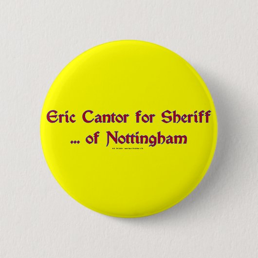 EricCantorSheriff Ronde Button 5,7 Cm (Voorkant)