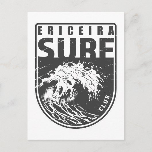 Ericeira Surf Club Portugal Emblem Briefkaart (Voorkant)