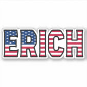Erich Name Vorname USA Sticker Stickerset (Voorkant)