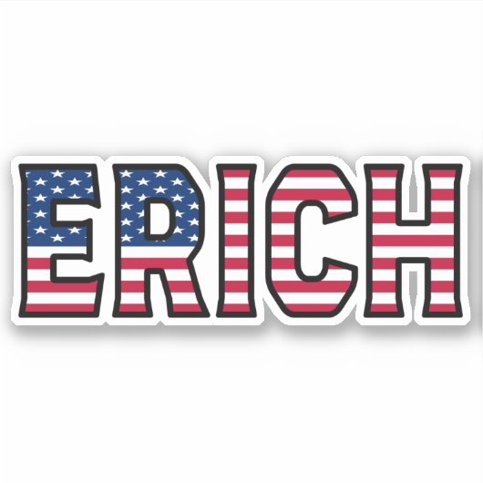 Erich Name Vorname USA Sticker Stickerset (Voorkant)