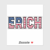 Erich Name Vorname USA Sticker Stickerset (Vel)