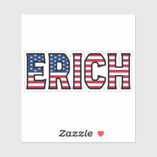 Erich Name Vorname USA Sticker Stickerset (Vel)