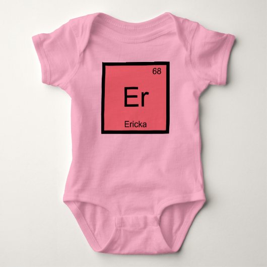 Ericka Naam Chemie Element Periodiek Systeem Romper (Voorkant)