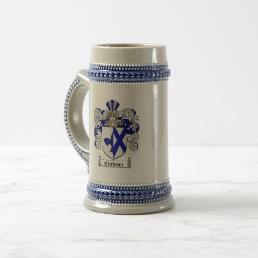ERICKSON FAMILIE CREST - ERICKSON COAT WAPENS BIERPUL (Voorkant links)