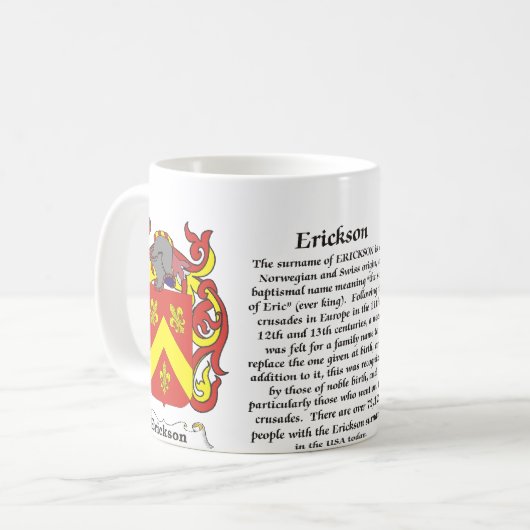 Erickson Family Coat of Arms mok (Voorkant links)