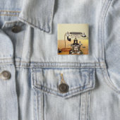 Ericsson Telephone, 1890 Vierkante Button 5,1 Cm (In situ)