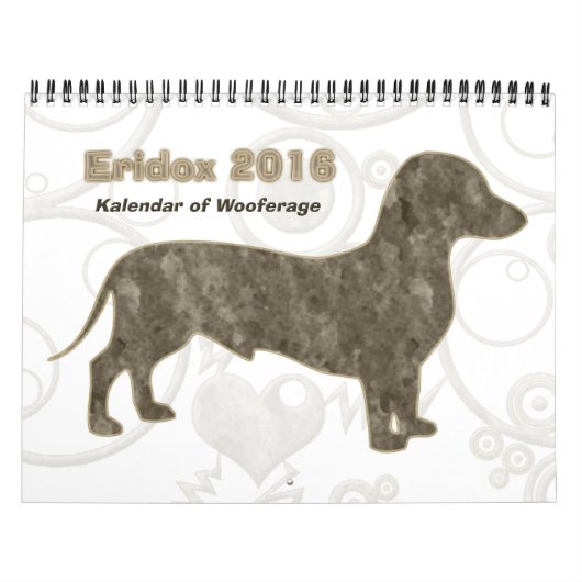 Eridox 2016 Dachshund Calendar Kalender (Hoes)