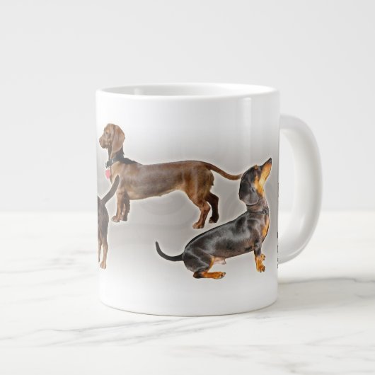 Eridox dachshund collage jumbo mok (Voorkant rechts)