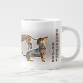 Eridox dachshund collage jumbo mok (Rechts)