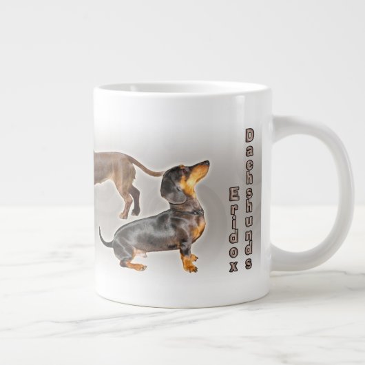 Eridox dachshund collage jumbo mok (Rechts)