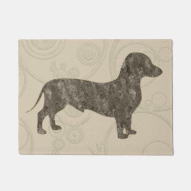 Eridox tan, oude dachshund-deur deurmat (Voorkant)